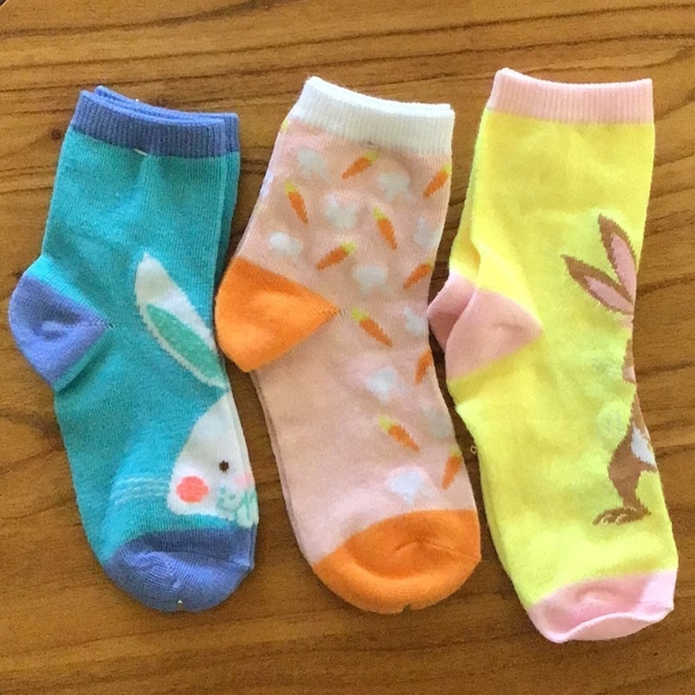Vibrant Colorful Easter Spring Socks Trio - NWT - Picture 2 of 8